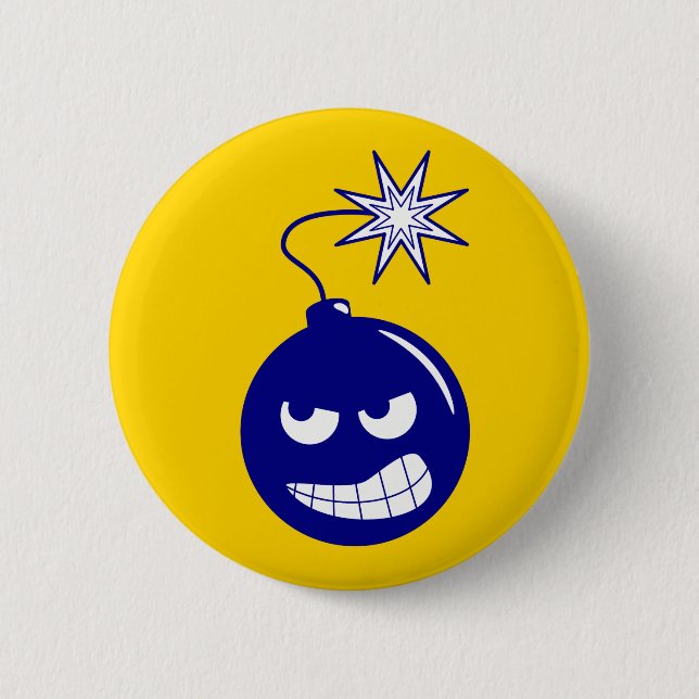 Badge Rond 5 Cm Bouton de bombe de mutilation de projet (Devant)