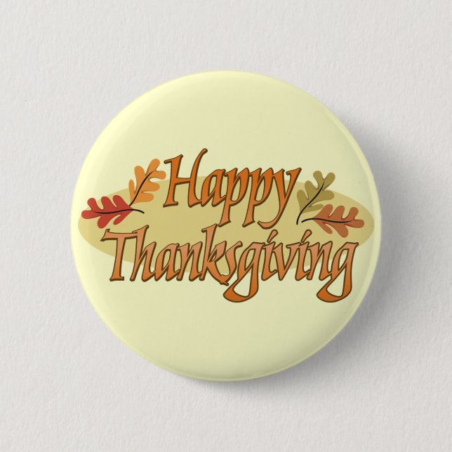Badge Rond 5 Cm Bouton de bon thanksgiving (Devant)