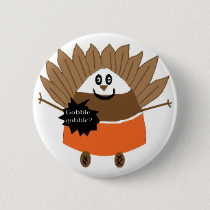 Badge Rond 5 Cm Bouton de bonbons au maïs à M. Gobble