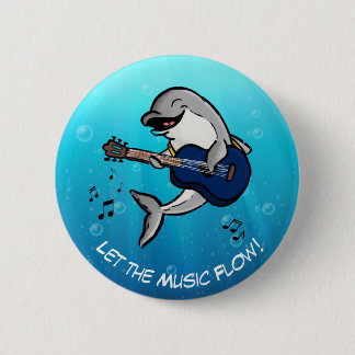 Badge Rond 5 Cm Bouton de bonheur musical de Kai Dolphin - 'Laisse