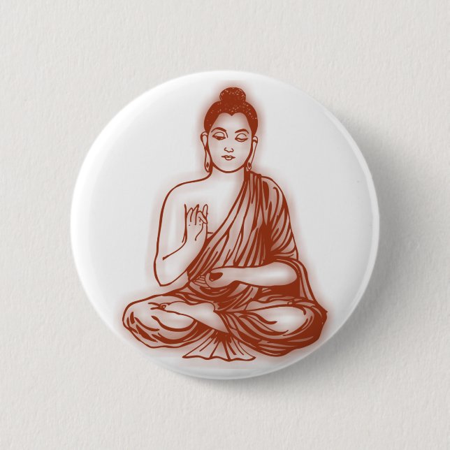 Badge Rond 5 Cm Bouton de Bouddha (Devant)