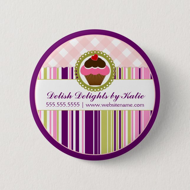 Badge Rond 5 Cm Bouton de boulangerie de petit gâteau (Devant)