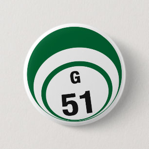 Badge Rond 5 Cm Bouton de boule du bingo-test G51
