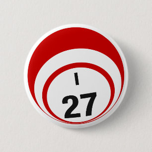 Badge Rond 5 Cm Bouton de boule du bingo-test I27