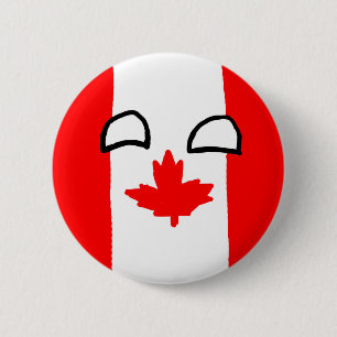 Badge Rond 5 Cm Bouton de boule du Canada