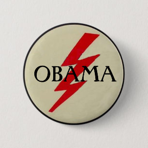 Badge Rond 5 Cm Bouton de boulon de foudre d'OBAMA