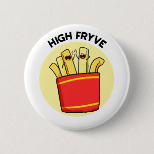 Badge Rond 5 Cm Bouton de bouton de la purée de friture française 