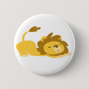 Badge Rond 5 Cm Bouton de Bouton de Lion étirant mignon
