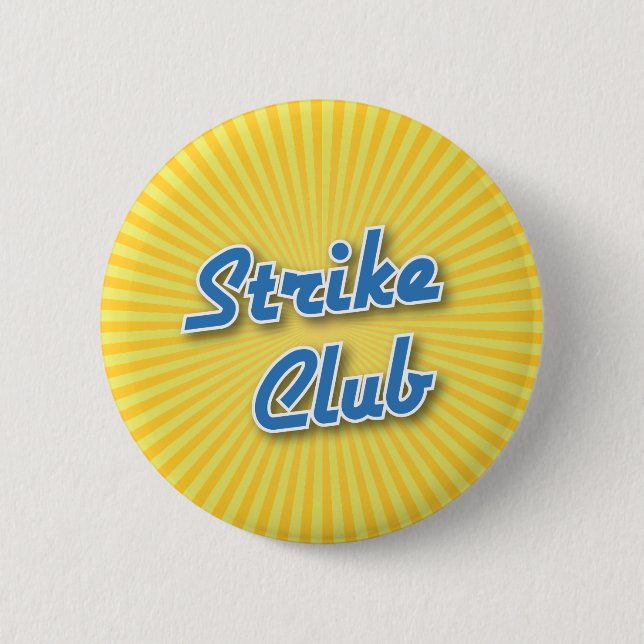 Badge Rond 5 Cm Bouton de bowling : Club de grève (Devant)