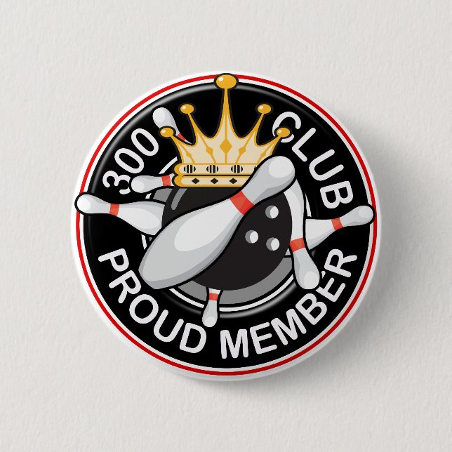 Badge Rond 5 Cm Bouton de bowling de 300 clubs (Devant)