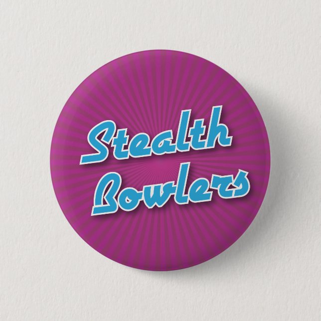 Badge Rond 5 Cm Bouton de bowling : Lanceurs de discrétion (Devant)