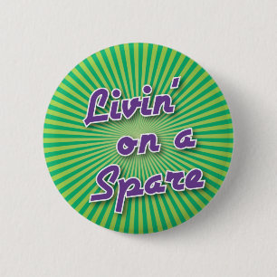 Badge Rond 5 Cm Bouton de bowling : Livin sur une pièce de