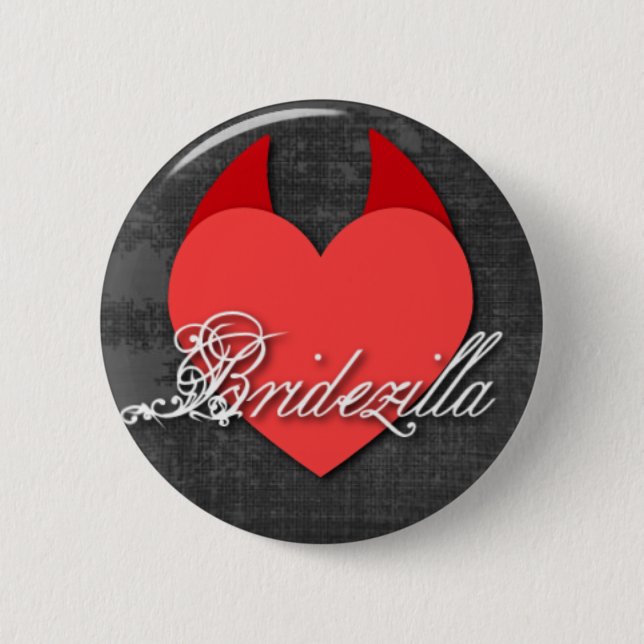 Badge Rond 5 Cm Bouton de Bridezilla (Devant)