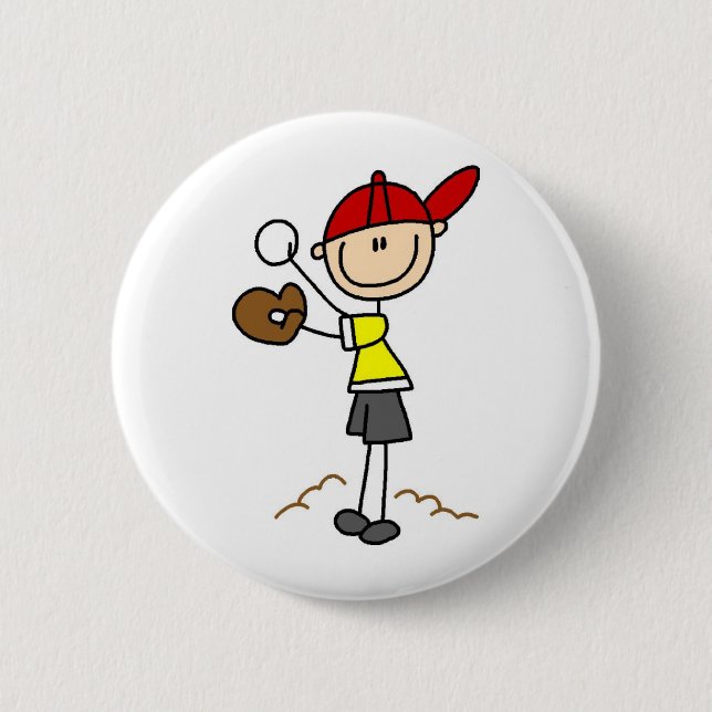 Badge Rond 5 Cm Bouton de broc de base-ball (Devant)