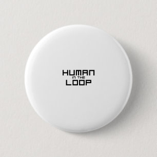 Badge Rond 5 Cm Bouton de broche technique minimaliste Human in th