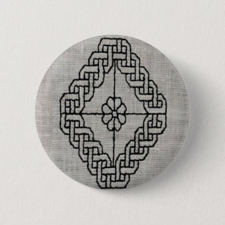 Badge Rond 5 Cm bouton de broderie blackwork