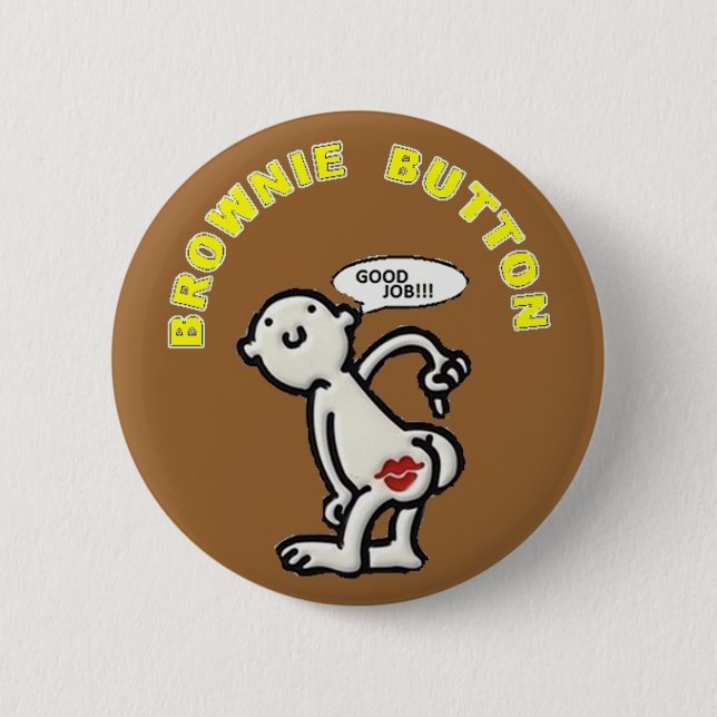 BADGE ROND 5 CM BOUTON DE "BROWNIE" (Devant)