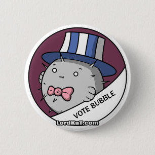Badge Rond 5 Cm Bouton de Bubblefish de vote