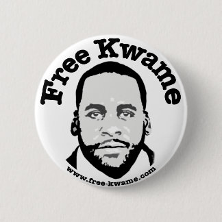 Badge Rond 5 Cm Bouton de butoir "de Kwame libre"