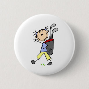 Badge Rond 5 Cm Bouton de caddie portant le sac de golf