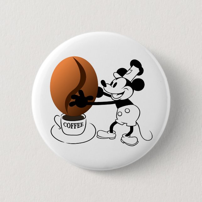 Badge Rond 5 Cm Bouton de café (Devant)