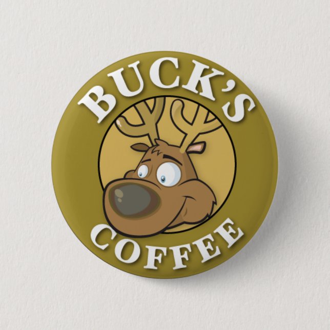 Badge Rond 5 Cm Bouton de café de mâles (Devant)