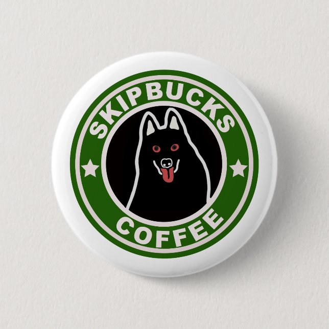 Badge Rond 5 Cm Bouton de café de Skipbucks (Devant)