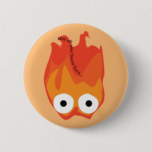 Badge Rond 5 Cm Bouton de Calcifer