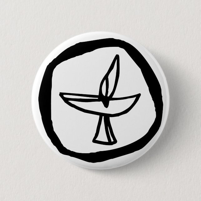 Badge Rond 5 Cm Bouton de calice (Devant)