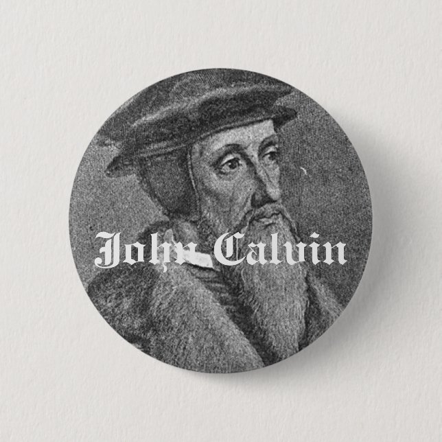 Badge Rond 5 Cm Bouton de Calvin (Devant)