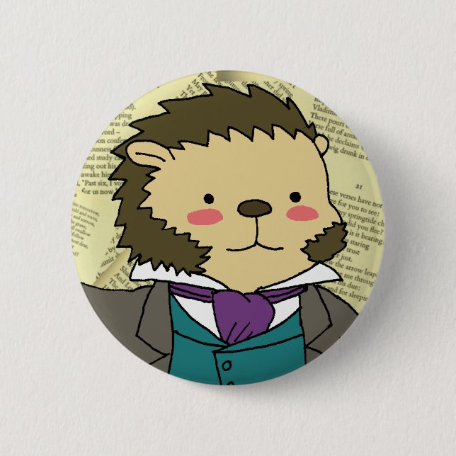 Badge Rond 5 Cm Bouton de camée de Pushkin (Devant)