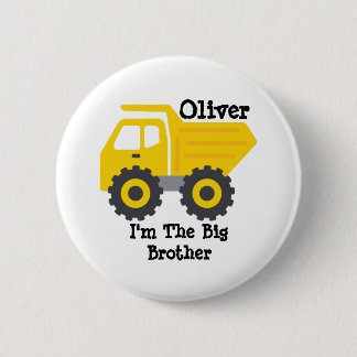 Badge Rond 5 Cm Bouton de camion à pompe jaune Big Brother personn