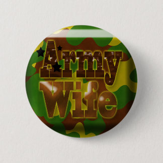 Badge Rond 5 Cm Bouton de camouflage d'épouse d'armée