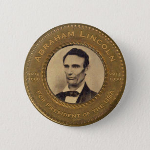 Badge Rond 5 Cm Bouton de campagne d'Abraham Lincoln