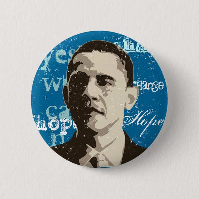 Badge Rond 5 Cm Bouton de campagne de Barack Obama (Devant)