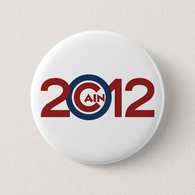 Badge Rond 5 Cm Bouton de campagne de Caïn 2012 (Devant)
