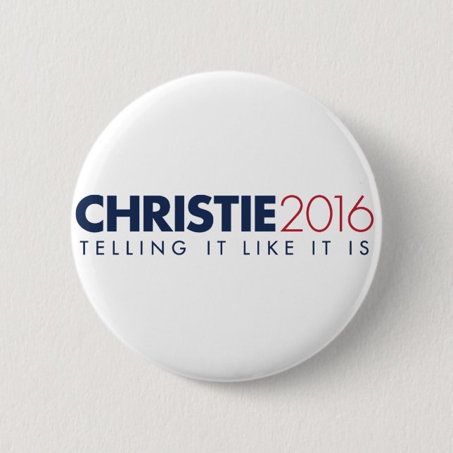 Badge Rond 5 Cm Bouton de campagne de Chris Christie 2016 - 2,25" (Devant)