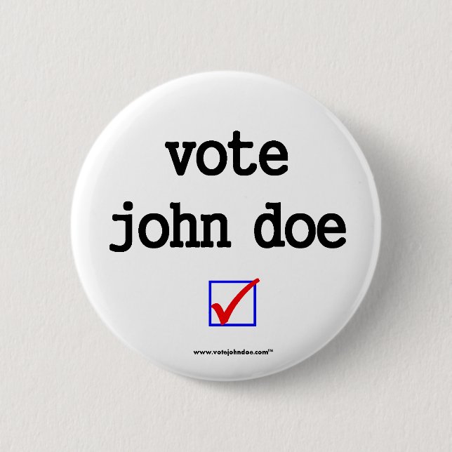 Badge Rond 5 Cm Bouton de campagne "de daine de John de vote" (Devant)
