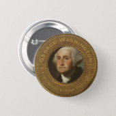 Badge Rond 5 Cm Bouton de campagne de George Washington (Devant & derrière)
