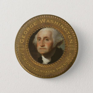 Badge Rond 5 Cm Bouton de campagne de George Washington