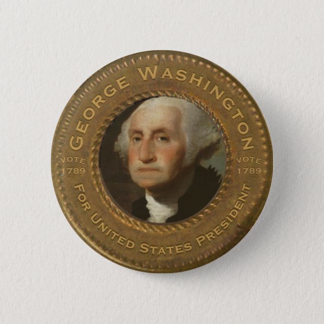 Badge Rond 5 Cm Bouton de campagne de George Washington (Devant)