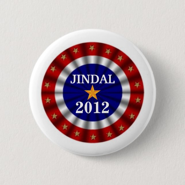 Badge Rond 5 Cm Bouton de campagne de Jindal 2012 (Devant)