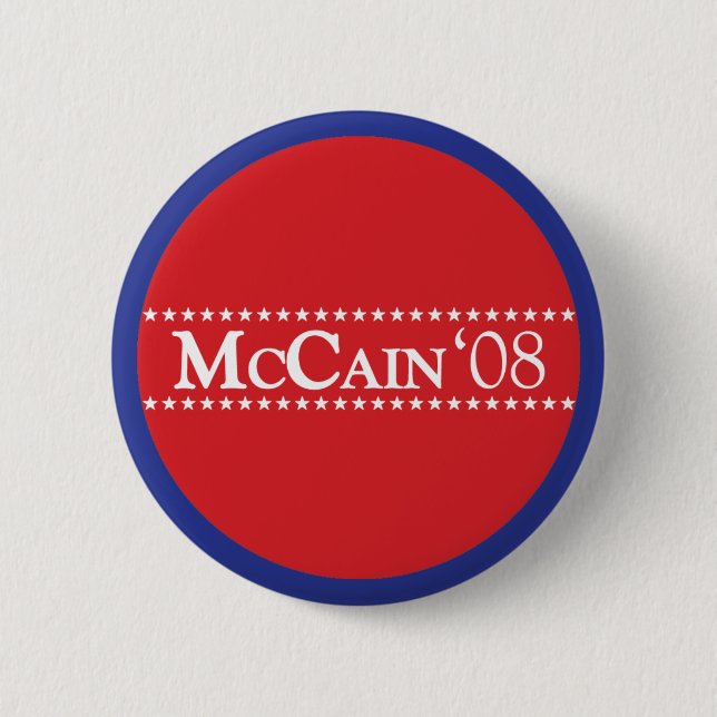 Badge Rond 5 Cm Bouton de campagne de John McCain (Devant)
