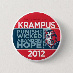 Badge Rond 5 Cm Bouton de campagne de Krampus 2012