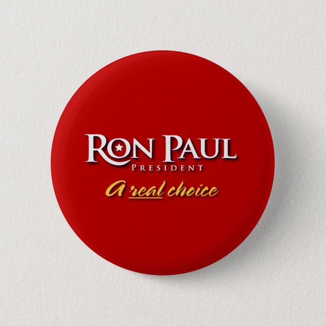 Badge Rond 5 Cm Bouton de campagne de Ron Paul 2008 (Devant)