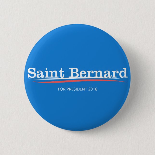 Badge Rond 5 Cm Bouton de campagne de "St Bernard" de ponceuses de (Devant)