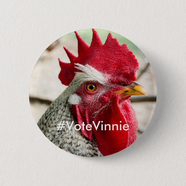 Badge Rond 5 Cm Bouton de campagne de Vinnie de candidat (Devant)