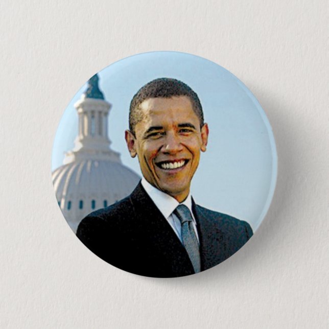 Badge Rond 5 Cm Bouton de campagne photo Barack Obama 2012 (Devant)