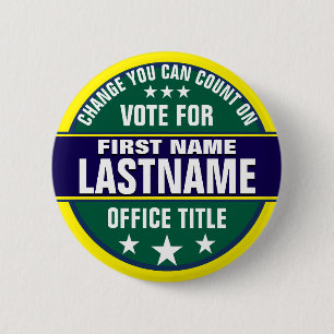 Badge Rond 5 Cm Bouton de campagne politique personnalisé