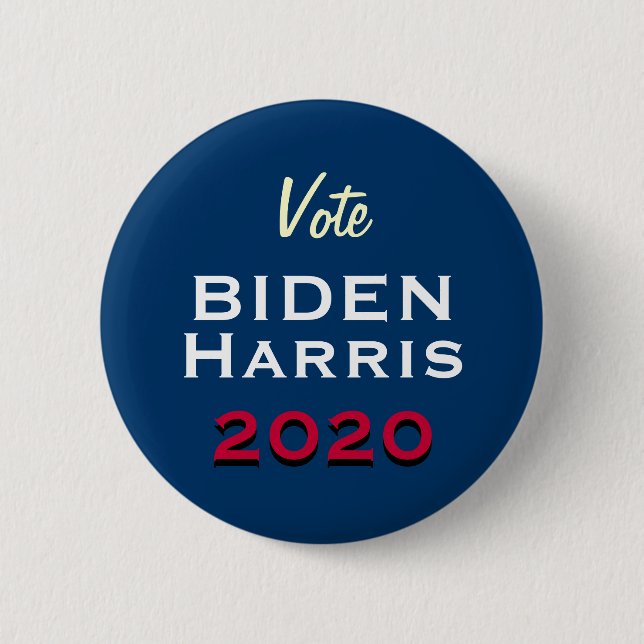 Badge Rond 5 Cm Bouton de campagne Vote BIDEN HARRIS 2020 (Devant)